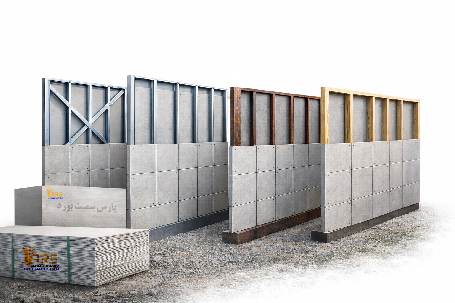 نصب پانل سیمانی الیافی سمنت بورد
